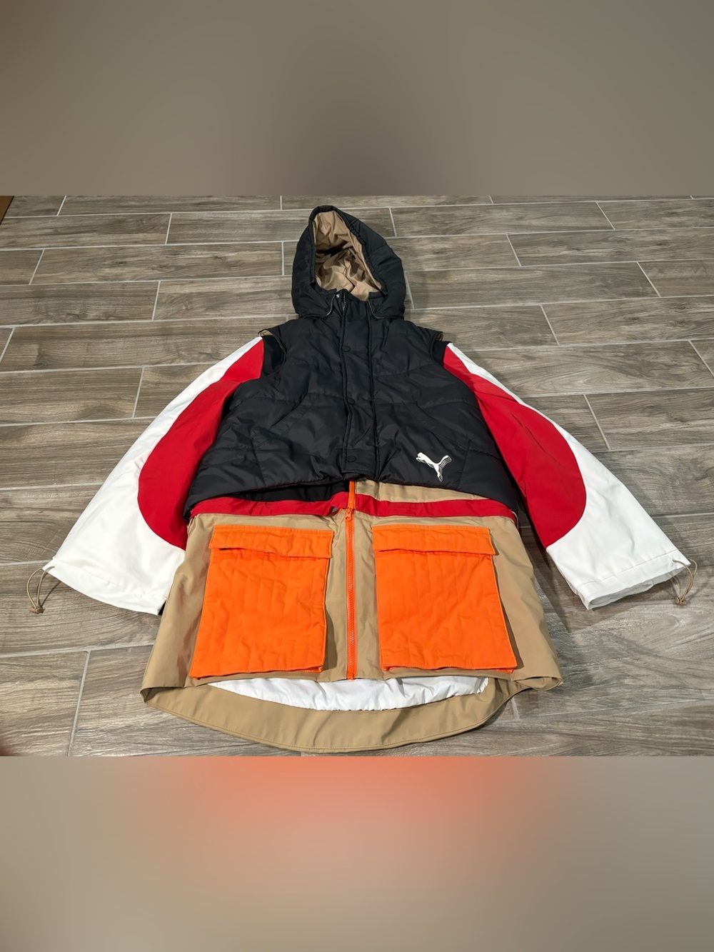 Puma X June Ambrose Womens High Court Quad Layer Jackect Size Small 4 In 1